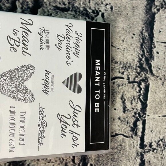 Stampin' Up MEANT TO BE Cling 13pc Stamp Set 148626 Hearts Love Valentines - Picture 2 of 10